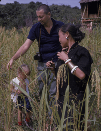 George N. Appell in the field in Sabah in 1963 with daughter Laura P.