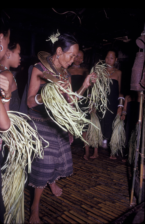 Ritual celebration in Borneo, photo taken on behalf of the Firebird Foundation, Phillips, Maine.